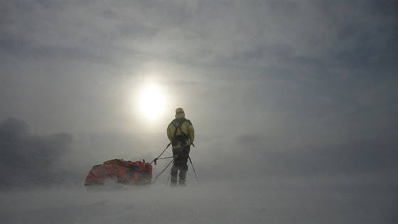 Adam Závika na trati závodu Lapland Extreme Challenge ve Finsku.