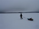 Markéta Peggy Marvanová na trati závodu Lapland Extreme Challenge ve Finsku.