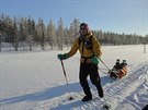 Adam Závika na trati závodu Lapland Extreme Challenge ve Finsku.