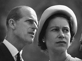 Britský princ Philip a královna Albta II. na návtv Kanady (Schefferville,...