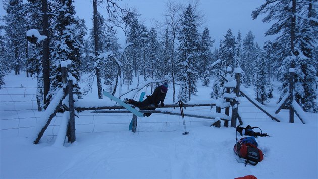 Markta Peggy Marvanov pekonv jednu z pekek na trase zvodu Lapland Extreme Challenge ve Finsku.