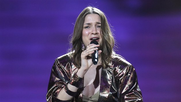 Martina Barta na zkouce na prvn semifinle Eurovize v roce 2017