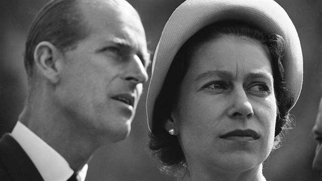 Britsk princ Philip a krlovna Albta II. na nvtv Kanady (Schefferville, 20. ervna 1959)
