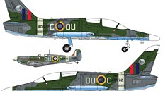 Vizualiazce nástřiku letounu L-159 do barev druhoválečného stroje Spitfire Vizualiazce nástřiku letounu L-159 do barev druhoválečného stroje Spitfire