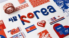 Návrh severokorejského logotypu od védského designového studia Snask.