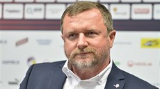 NÁVRAT. Trenér Pavel Vrba na první tiskové konferenci po návratu do fotbalové...