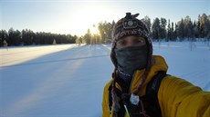 Adam Závika na trati závodu Lapland Extreme Challenge ve Finsku.