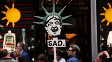 Na Donalda Trumpa ekaly v jeho domovském New Yorku stovky demonstrant....