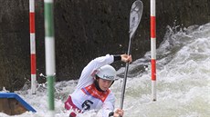 Amálie Hilgertová bhem eského poháru vodních slalomá
