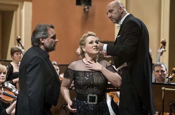 Nicolas Testé, Diana Damrau a dirigent Emmanuele Villaume na koncert v Rudolfinu