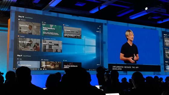 Pedstavení funkce Timeline na Build 2017.