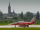 vcarsk skupina Patrouille Suisse na strojch F-5E Tiger II v slavi