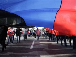 Oslavy Dne republiky v centru Doncku (11. kvtna 2017)