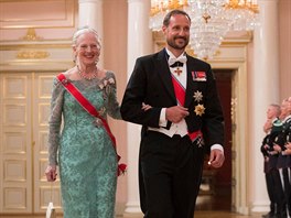 Dánská královna Margrethe II. a norský korunní princ Haakon (Oslo, 9. kvtna...