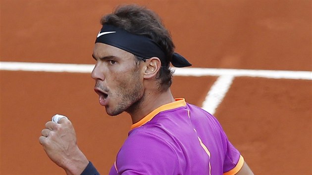 Rafael Nadal bhem finlovho zpasu Madrid Open.