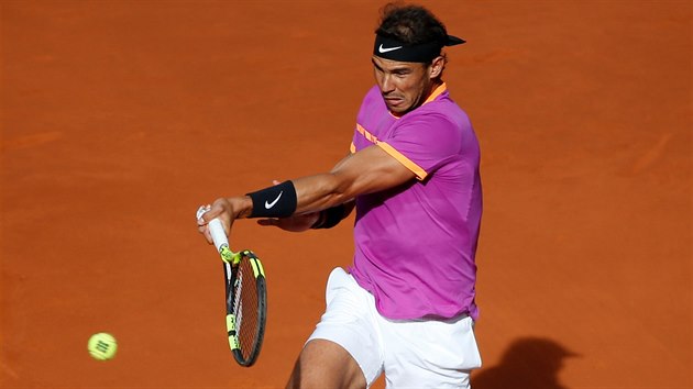 Rafael Nadal bhem finlovho zpasu Madrid Open.