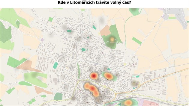 Pocitov mapa Litomic.