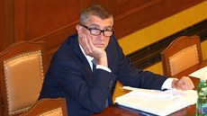 Ministr financí Andrej Babiš (ANO) během mimořádné schůze Sněmovny kvůli... Ministr financí Andrej Babiš (ANO) během mimořádné schůze Sněmovny kvůli...