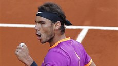 Rafael Nadal bhem finálového zápasu Madrid Open.