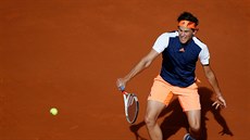 Dominic Thiem během finálového zápasu Madrid Open. Dominic Thiem během finálového zápasu Madrid Open.