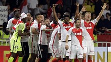Fotbalisté Monaka slaví. Fotbalisté Monaka slaví.