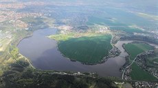 Přehradní nádrž České údolí v Plzni. Přehradní nádrž České údolí v Plzni.