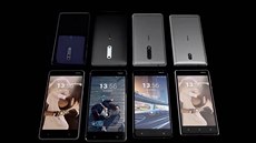 Snímek zachycuje kvarteto novodobých nokií. Snímek zachycuje kvarteto novodobých nokií.