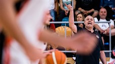 Hradecký trenér Lubomír Peterka během baráže s Prostějovem Hradecký trenér Lubomír Peterka během baráže s Prostějovem
