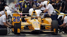 Fernando Alonso během tréninku na závod Indy 500 Fernando Alonso během tréninku na závod Indy 500