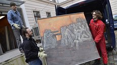 Střelba do dělníků od Miroslava Houry. Střelba do dělníků od Miroslava Houry.