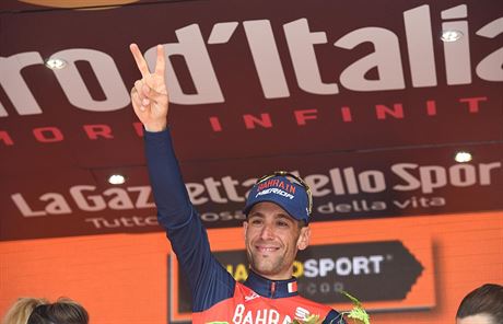 Vincenzo Nibali po vtzstv v krlovsk etap Gira.