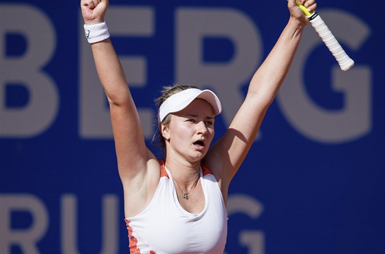 Barbora Krejíková po vítzném semifinále na turnaji v Norimberku.