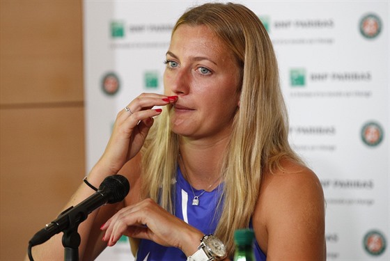 Petra Kvitová na tiskové konferenci v Paíi mluví o svém návratu k tenisu po...