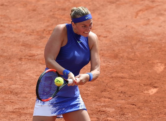 Petra Kvitová bhem prvního kola Roland Garros.