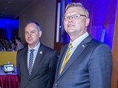 Předseda STAN Petr Gazdík a šéf lidovců Pavel Bělobrádek na sjezdu lidovců,... Předseda STAN Petr Gazdík a šéf lidovců Pavel Bělobrádek na sjezdu lidovců,...