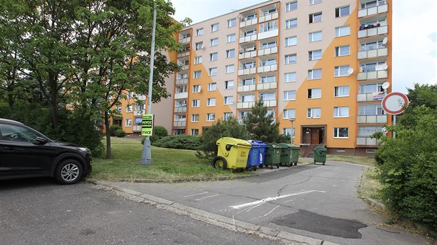 V noci na sobotu byl v Chomutov zastelen mu, kter autem najdl do lid (29. 5.2017).