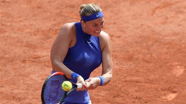 Petra Kvitov bhem prvnho kola Roland Garros.