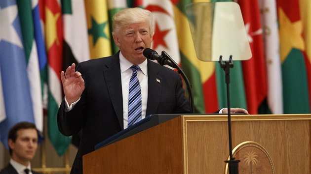 Trump pi svm projevu v Sadsk Arbii (21. kvtna 2017).