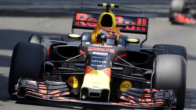 Max Verstappen na trati Velk ceny Monaka