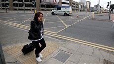 Okolí Manchester Arény den po teroristickém útoku (23. května 2017)7) Okolí Manchester Arény den po teroristickém útoku (23. května 2017)7)