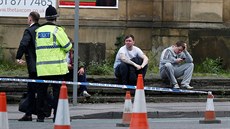 Okolí Manchester Arény den po teroristickém útoku (23. kvtna 2017)