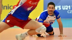 Český volejbalista Martin Kryštof v kvalifikačním duelu o MS. Český volejbalista Martin Kryštof v kvalifikačním duelu o MS.