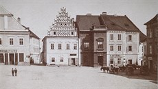 Táborské ikovo námstí kolem roku 1870.