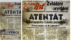 Ukázka protektorátního tisku po útoku na R. Heydricha