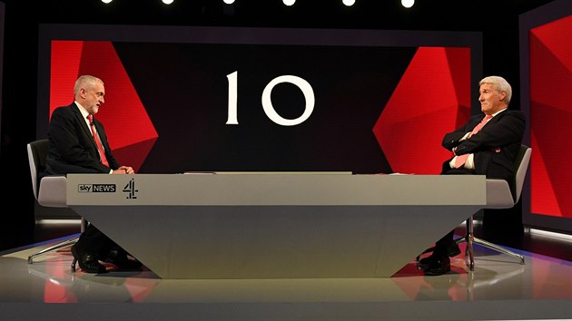 Jeremy Corbyn bhem poadu Battle for Number 10 (29. kvtna 2017)