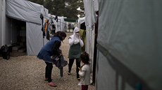 Uprchlický tábor Ritsona nedaleko Athén (26. kvtna 2017)
