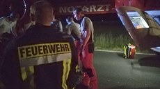 Záchrana muže, který se zřítil z Goethovy skály u Aše. Záchrana muže, který se zřítil z Goethovy skály u Aše.