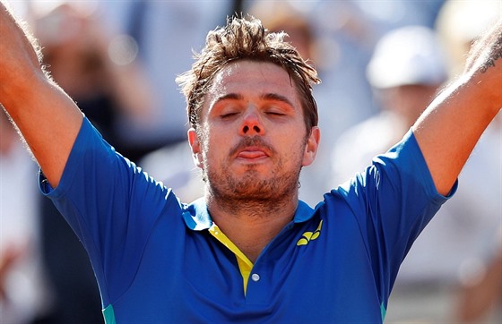 Stan Wawrinka a jeho vítzné gesto.