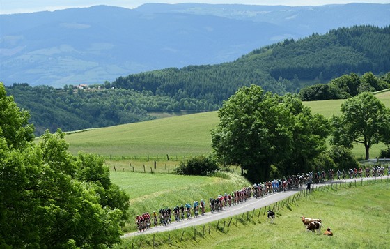 Momentka z etapového závodu Critérium du Dauphiné