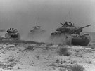Izraelské tanky Centurion krátce před šestidenní válkou, Negev 20.5.1967 Izraelské tanky Centurion krátce před šestidenní válkou, Negev 20.5.1967